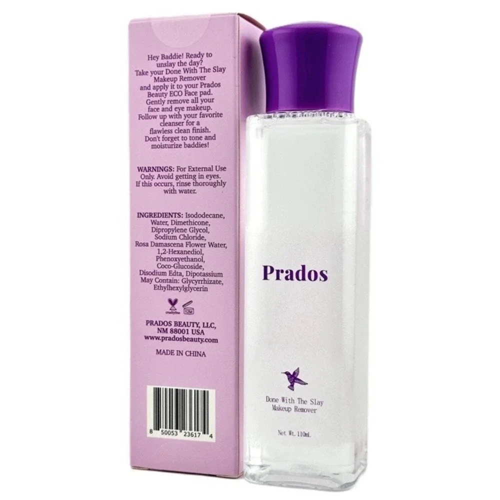 Prados Beauty Done With The Slay‎ Makeup Remover 110mL New In Box Cruelty Free
